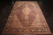 12x18 Black, Rust, Rose Color Hand Knotted Sino Persian Wool & Silk Traditional Oriental Rug