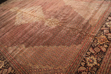 12x18 Black, Rust, Rose Color Hand Knotted Sino Persian Wool & Silk Traditional Oriental Rug