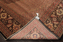 12x18 Black, Rust, Rose Color Hand Knotted Sino Persian Wool & Silk Traditional Oriental Rug
