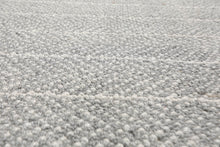 LoomBloom Multi Size Ash Gray Hand Tufted Contemporary Berber Herringbone 100% New Zealand Wool Oriental Area Rug