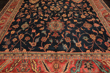 12x18 Navy, Rose, Turquoise Color Hand Knotted Indo Oushak Wool Traditional Oriental Rug