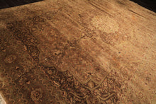 Palace Tan, Sage, Brown Color Hand Knotted Indo Persian Wool Transitional Oriental Rug