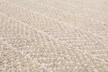 LoomBloom Multi Size Beige Hand Tufted Contemporary Berber Herringbone New Zealand Wool Oriental Area Rug