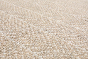 LoomBloom Multi Size Beige Hand Tufted Contemporary Berber Herringbone New Zealand Wool Oriental Area Rug