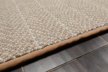 LoomBloom Multi Size Beige Hand Tufted Contemporary Berber Herringbone New Zealand Wool Oriental Area Rug