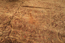 Palace Tan, Sage, Brown Color Hand Knotted Indo Persian Wool Transitional Oriental Rug