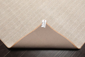 LoomBloom Multi Size Beige Hand Tufted Contemporary Berber Herringbone New Zealand Wool Oriental Area Rug