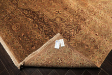 Palace Tan, Sage, Brown Color Hand Knotted Indo Persian Wool Transitional Oriental Rug