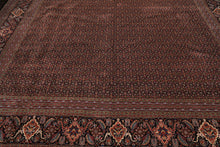 12x18 Black, Rose, Red Color Hand Knotted Sino Persian Wool & Silk Traditional Oriental Rug