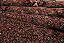 12x18 Black, Rose, Red Color Hand Knotted Sino Persian Wool & Silk Traditional Oriental Rug