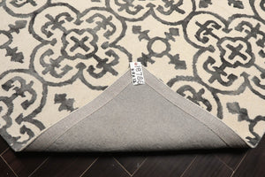 LoomBloom Multi Sizes Ivory Transitional Boho Hand Tufted Geometric Wool Oriental Area Rug