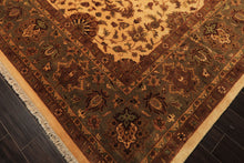 12x18 Ivory, Sage, Rust Color Hand Knotted Agra New Zealand Wool Traditional Oriental Rug