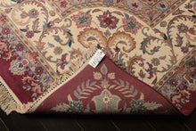 12x18 Plum, Ivory, Blue Color Hand Knotted Kerman Wool Traditional Oriental Rug