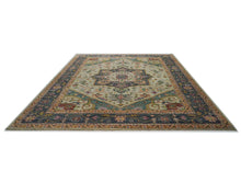 12x15 Mint, Blue, Aqua Color Hand Knotted Oushak Wool  Oriental Rug