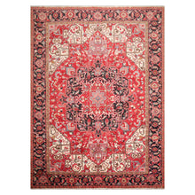 10x14 Rusty Red Magnificent Masterpiece Hand Knotted Authentic Herizz Persian Oriental Area Rug