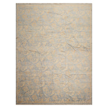 9x12 Hand Knotted Tibetan 100% Wool Antique  Traditional Oriental Area Rug Light Blue Beige Color