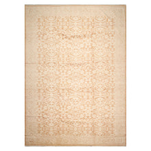 10'x14' Beige Hand Knotted Transitional Antique Reproduction Tibetan 100% Wool Oriental Area Rug