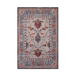 Multi Size Peach, Gray Handmade Hand-Woven Traditional Polyester Oriental Area Rug - Oriental Rug Of Houston