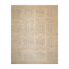 10' x 14' Hand Knotted Wool Antique Reproduction Erased Pattern Area Rug Beige