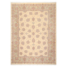 8'3'' x 11'6'' Hand Knotted 100% Wool Ispahan 250 KPSI Muted Area Rug Ivory