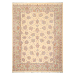 8'3'' x 11'6'' Hand Knotted 100% Wool Ispahan 250 KPSI Muted Area Rug Ivory