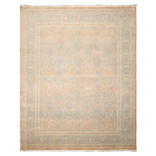 8x10 Beige, Tan, Aqua Color Hand Knotted Pak Persian 100% Wool Traditional Oriental Rug