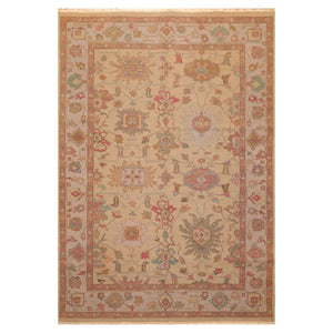 6'x8'9" Tan Hand Knotted Traditional Soumak Nourison Nourmak 100% Wool Oriental Area Rug