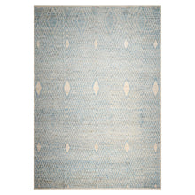 LoomBloom 12'6''x17'11" Blue Hand Knotted Afghan Moroccan Modern & Contemporary Tribal Wool Oriental Area Rug
