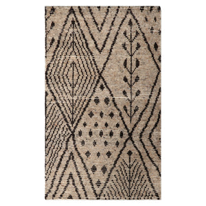 LoomBloom 3'x5' Beige Hand Knotted Afghan Moroccan Modern & Contemporary Tribal Wool Oriental Area Rug