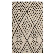 LoomBloom 3'x5' Beige Hand Knotted Afghan Moroccan Traditional Tribal Wool Oriental Area Rug