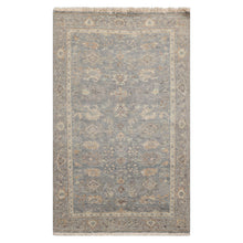 LoomBloom 3'x5' Slate Hand Knotted Distressed Quality Traditional Distressed Wool Oriental Area Rug