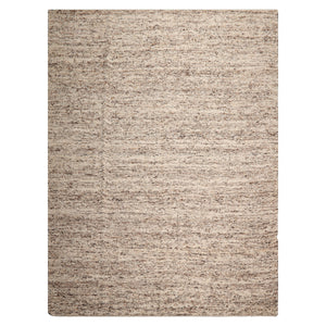 LoomBloom 9'x12' Oat Meal Hand Woven Organic Flatweave Traditional Geometric Wool Oriental Area Rug
