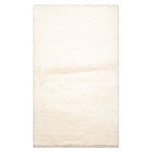 LoomBloom 3'x5' Ivory Hand Knotted Afghan Moroccan Contemporary Solid Wool Oriental Area Rug