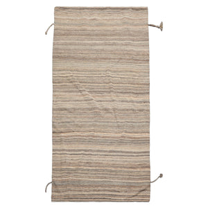 3'x5' Beige Hand Knotted Afghan Moroccan Modern & Contemporary Stripes Wool Oriental Area Rug