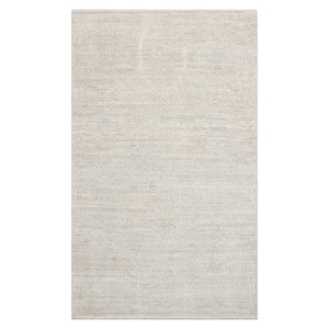 LoomBloom 3'x5' Beige Hand Knotted Afghan Moroccan Transitional All-Over Wool Oriental Area Rug