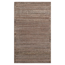 LoomBloom 3'x5' Brown Hand Knotted Afghan Moroccan Tribal Geometric Wool Oriental Area Rug