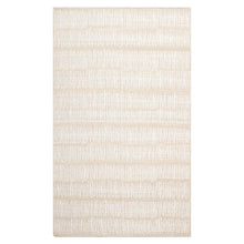 LoomBloom 3'x5' Beige Hand Woven Afghan Moroccan Modern Designer Wool Oriental Area Rug