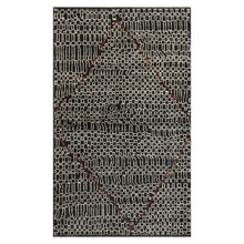 LoomBloom 3'x5' Charcoal Hand Knotted Afghan Moroccan Tribal Geometric Wool Oriental Area Rug