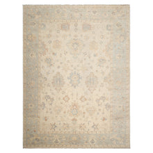 Multi Size Beige Mint Peach Color Hand Knotted Afghan Oushak Wool Traditional Oriental Rug