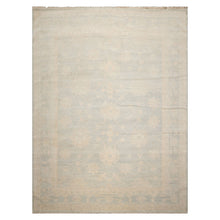 9x12 Gray, Moss, Beige Color Hand Knotted Afghan Oushak Wool Traditional Oriental Rug