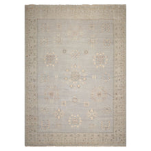 10x14 Gray, Beige, Taupe Color Hand Knotted Afghan Oushak Wool Traditional Oriental Rug