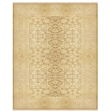10x14 Beige, Gold, Muted Earth Tones Color Hand Knotted Antique Reproduction Wool Traditional Oriental Rug
