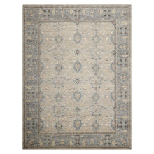 9X12 Gray Beige, Tan, Turquoise Color Hand Knotted Khyber Wool Traditional Oriental Rug