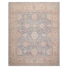 8x10 Slate, Beige, Tan Color Hand Knotted Distressed Wool Traditional Oriental Rug