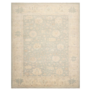 8x10 Celadon, Beige, Tan Color Hand Knotted Afghan Oushak Wool Traditional Oriental Rug