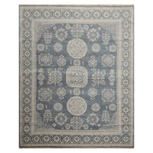 8x10 Slate, Gray, Brown Color Hand Knotted Afghan Oushak Wool Traditional Oriental Rug