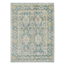 9x12 Aqua Hand Knotted Traditional Turkish Oushak 100% Wool Oriental Area Rug