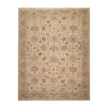 LoomBloom Beige Oushak Wool Rug LoomBloom Hand Knotted 9'1''x11'10''