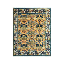 LoomBloom 8x10 Gold Hand Knotted William Morris Arts & Crafts Oushak Wool Oriental Area Rug