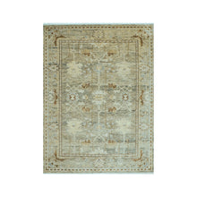 LoomBloom 9x12 Mint Hand Knotted Traditional Oushak Wool Oriental Area Rug